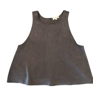 Wilfred Faux Suede Gray Tank Top, Women’s Size Small